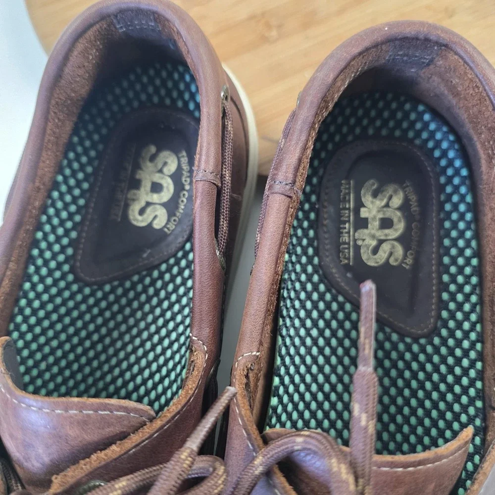 SAS Shoes Mens Size 12 Brown Leather Boat Casual Comfort TriPad Deck USA